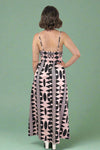V-Neck Geometric Print Maxi Dress