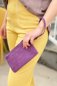 Vibrant Compact Wristlet - Purple