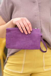Vibrant Compact Wristlet - Purple