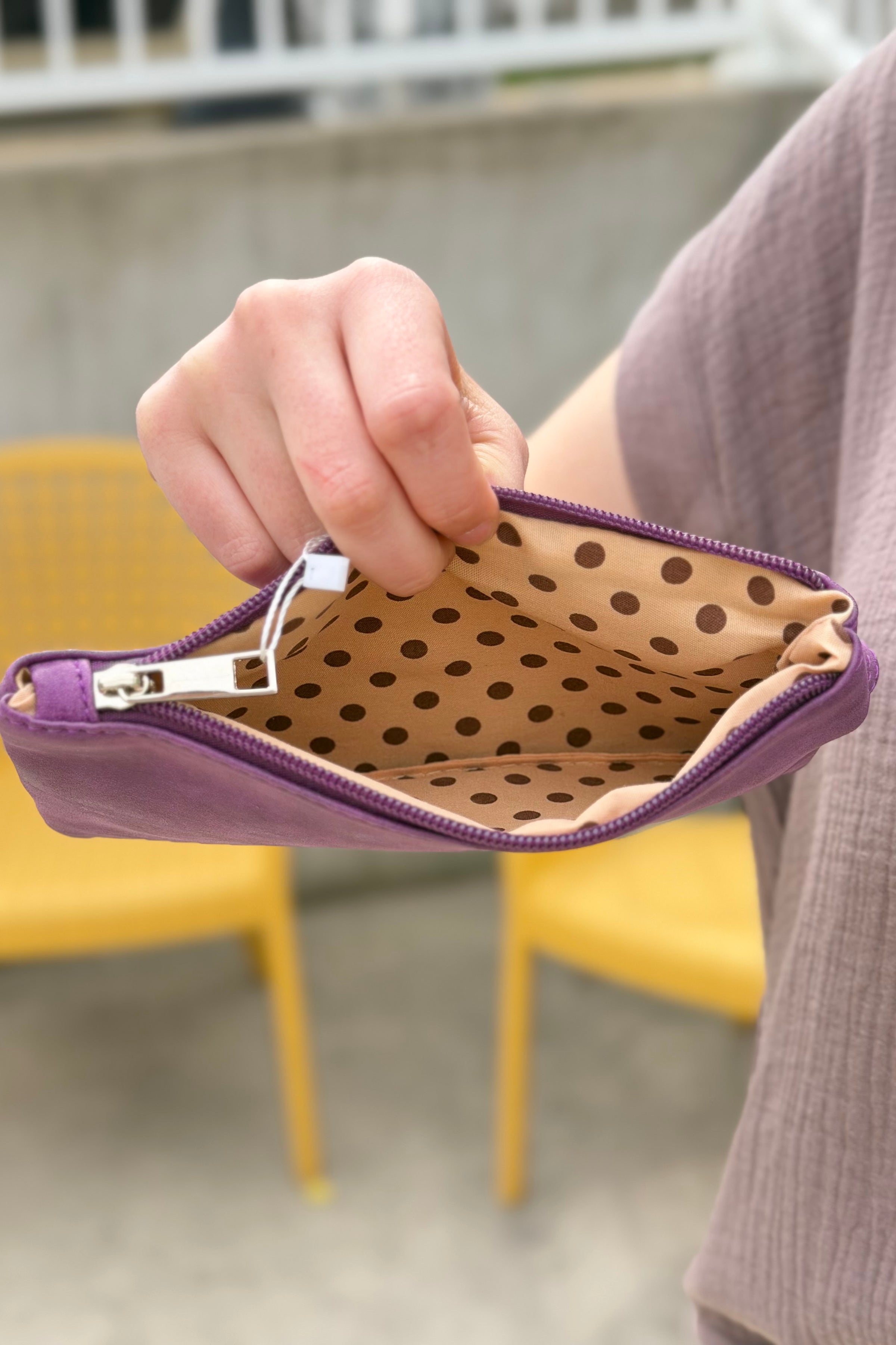 Vibrant Compact Wristlet - Purple