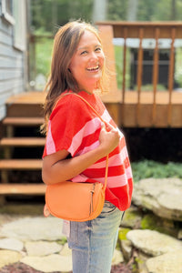 Stripe Sweater Vest - Red