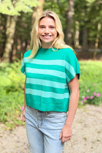 Stripe Sweater Vest - Green
