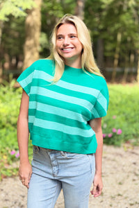 Stripe Sweater Vest - Green