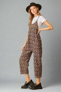 Knit Jacquard Romper Brown