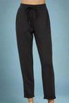 Buttery soft joggers featuring side pockets, adjustable waistband with ties, and a cuffed hem detail.