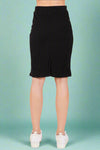 Casual Rib Knit Skirt Black