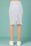 Casual Rib Knit Skirt Gray