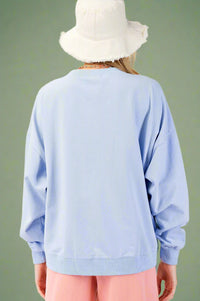 Shooting Star Sweatshirt - Peri Blue