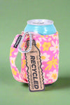 A can koozie with a handle to keep you’re beverage in hand and cold.