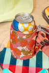 Can Handle Cooler Recycled - Red Floral