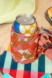 Can Handle Cooler Recycled - Red Floral