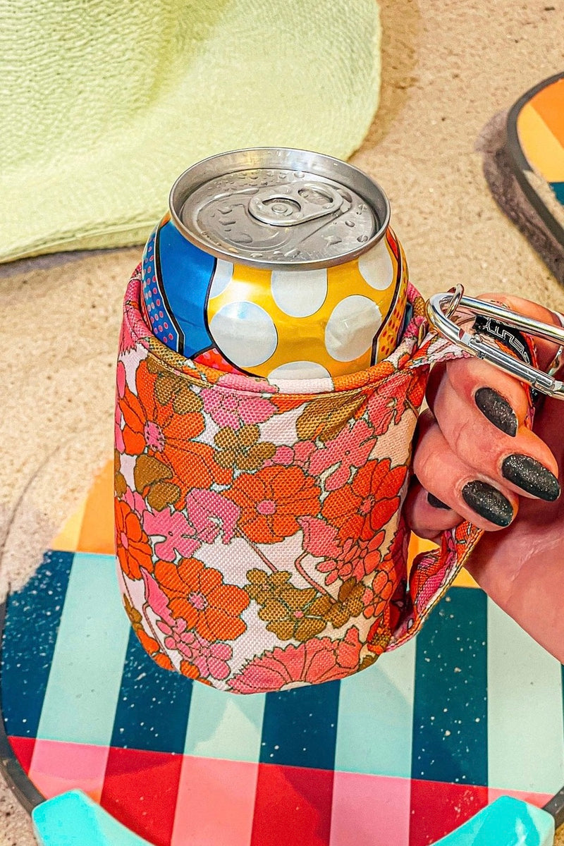 Can Handle Cooler Recycled - Red Floral