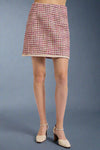 Tweed Mini Skirt Mulberry
