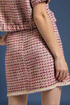 Tweed Mini Skirt Mulberry