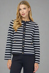 Striped Sweater Cardigan - Navy