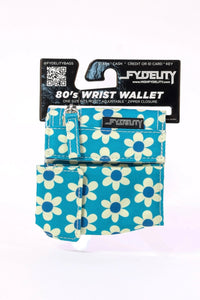 Stash Wrap / Wrist Wallet - Blue Daisy
