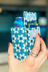 Wallet + Can Cooler - Blue Daisy