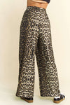 Leopard Printed Straight Pants - Leopard