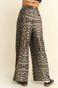 Leopard Printed Straight Pants - Leopard