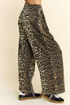 Leopard Printed Straight Pants - Leopard