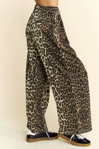 Leopard Printed Straight Pants - Leopard