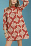 Mock Neck Sweater Dress - Clay