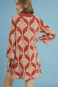 Mock Neck Sweater Dress - Clay