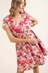 Elastic Waist Kimono Dress Sage