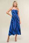 Denim Color Swirl Dress Blue