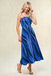 Denim Color Swirl Dress Blue