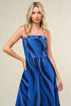 Denim Color Swirl Dress Blue