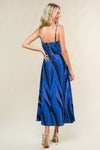 Denim Color Swirl Dress Blue