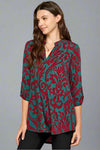 Vintage Scroll Tunic Green