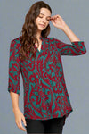 Vintage Scroll Tunic Green