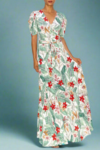 Maxi Faux Wrap Dress - Ivory