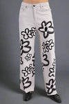 Flower Power Artist Wide Leg Pant - Gray