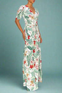 Maxi Faux Wrap Dress - Ivory