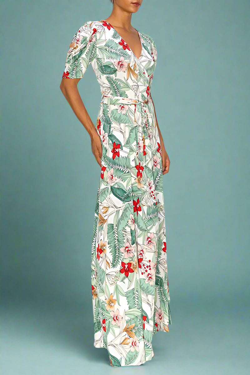 Maxi Faux Wrap Dress - Ivory