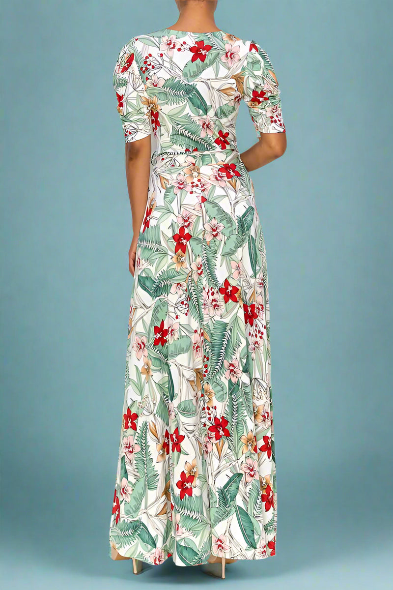 Maxi Faux Wrap Dress - Ivory