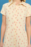 Sweet Cherry Print Dress - Tan