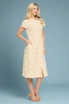 Sweet Cherry Print Dress - Tan