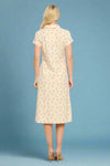 Sweet Cherry Print Dress - Tan