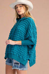 Bubble Wrap Dolman Sweatshirt - Teal