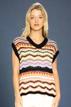 Multicolored Crochet Knit Vest