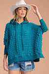 Bubble Wrap Dolman Sweatshirt - Teal