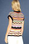 Multicolored Crochet Knit Vest