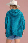 Bubble Wrap Dolman Sweatshirt - Teal