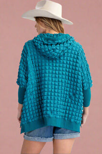 Bubble Wrap Dolman Sweatshirt - Teal