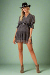 Stone-Washed Baby Doll Dress
