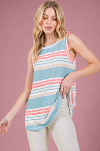 Light Weight Knit Tank Top - Multi